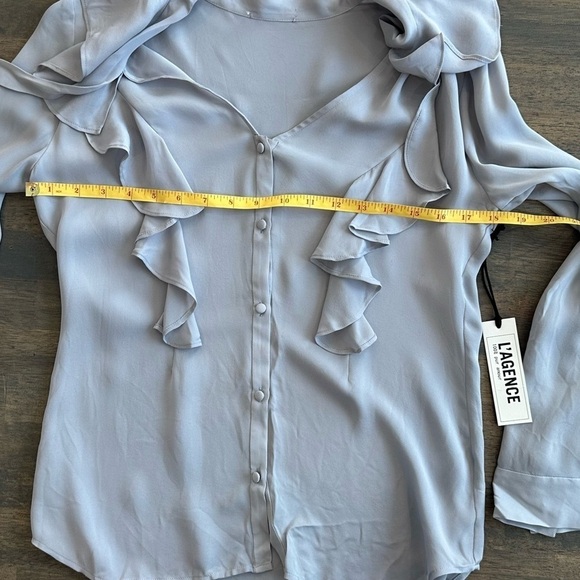 L’agence gray button down top - Picture 4 of 5